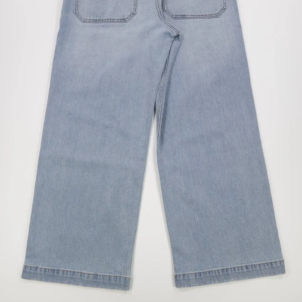Hollister Men‎ Astronaut Embroidered Supper Baggy Denim Jeans Light Blue W33 L32